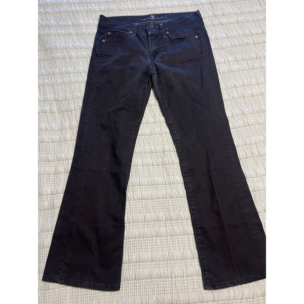 7 For All Mankind Black Boot Cut Jeans Size 28